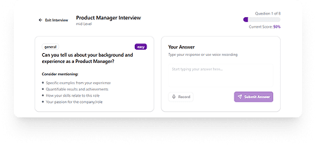 Interview Prep Interface