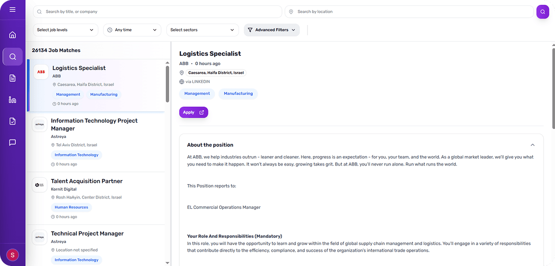 Job Search Dashboard